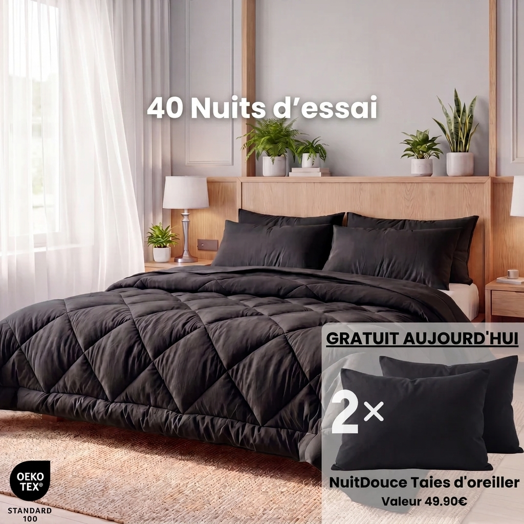 NuitDouce® Couverture - La couette 2-en-1 qui sèche vite et élimine le besoin de linge de lit.