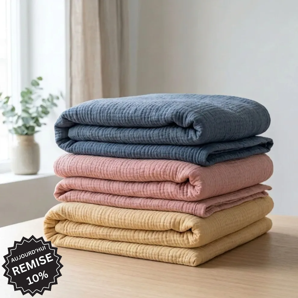 Couverture en mousseline de coton