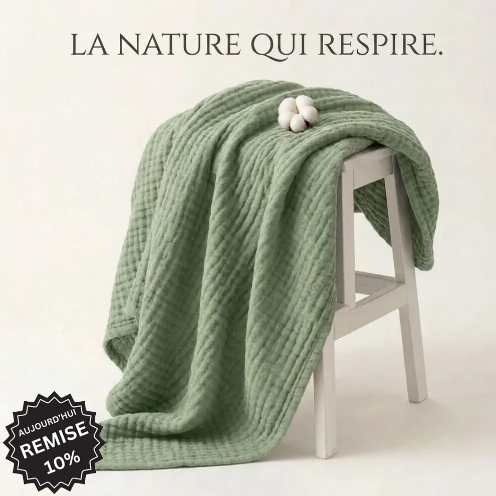 Couverture en mousseline de coton