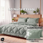 NuitDouce® Couverture - La couette 2-en-1 qui sèche vite et élimine le besoin de linge de lit.