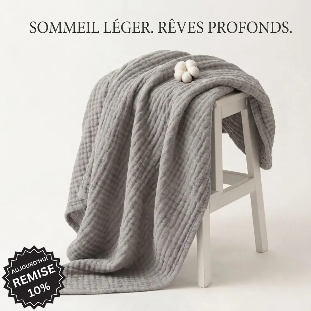 Couverture en mousseline de coton