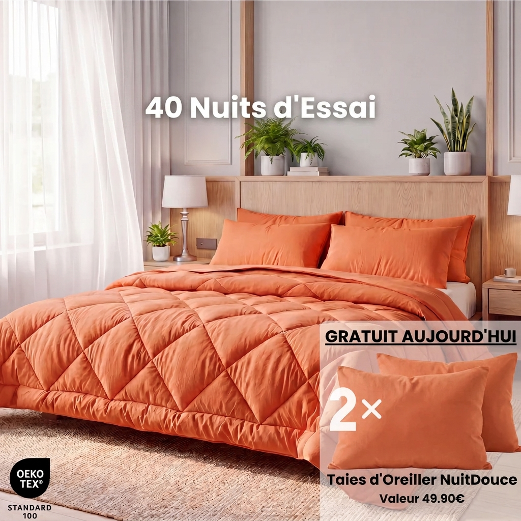 NuitDouce® Couverture - La couette 2-en-1 qui sèche vite et élimine le besoin de linge de lit.