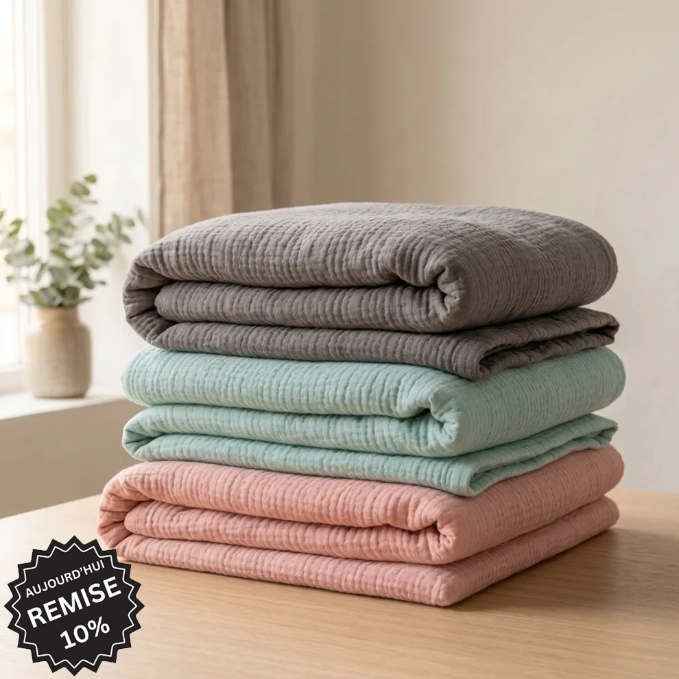 Couverture en mousseline de coton