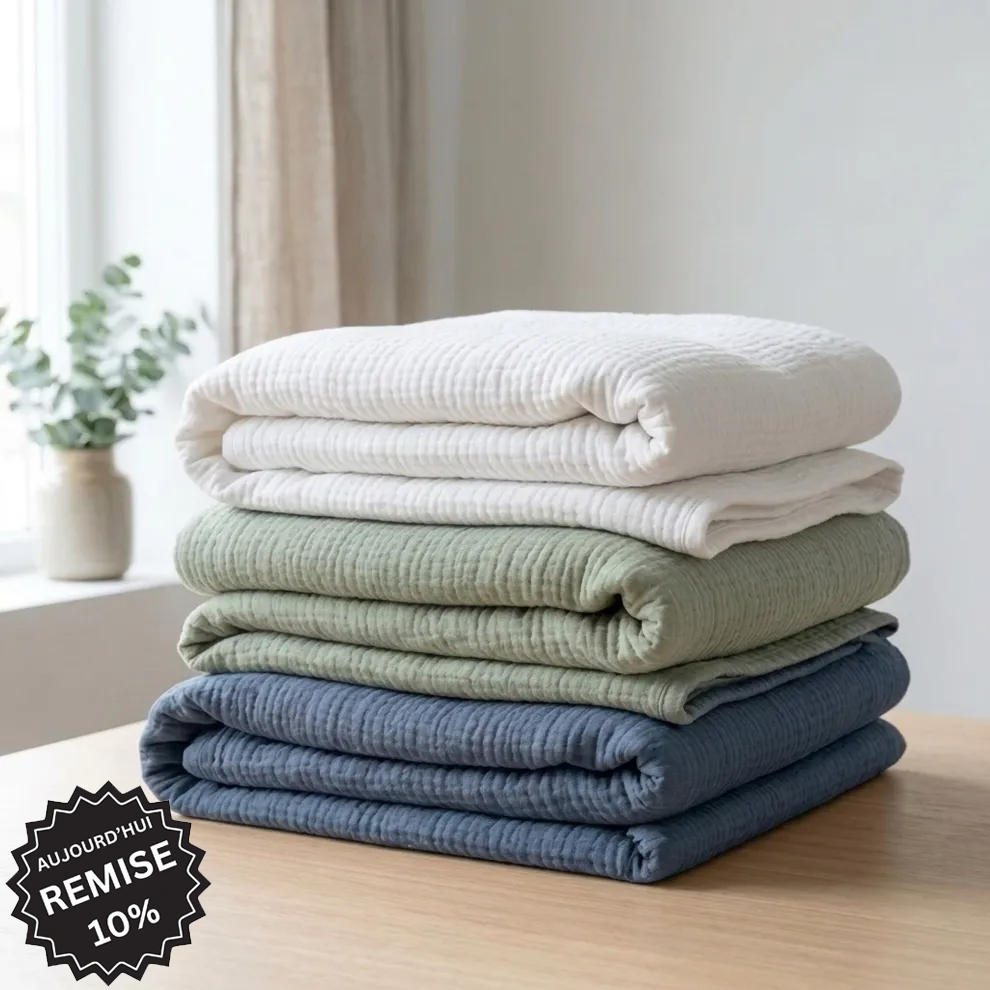 Couverture en mousseline de coton