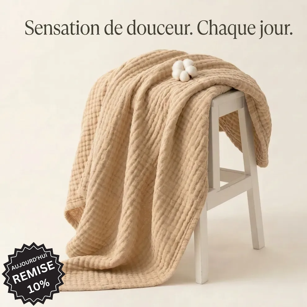 Couverture en mousseline de coton