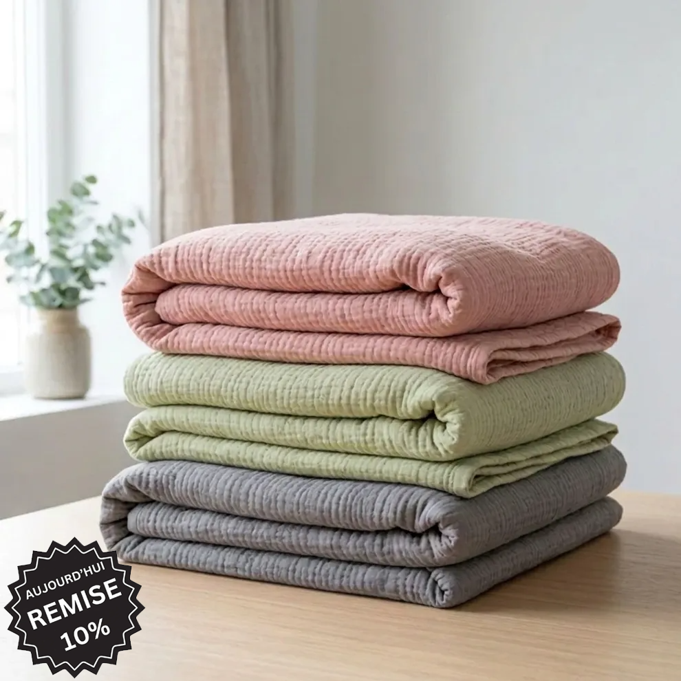 Couverture en mousseline de coton