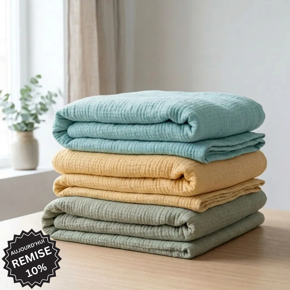 Couverture en mousseline de coton