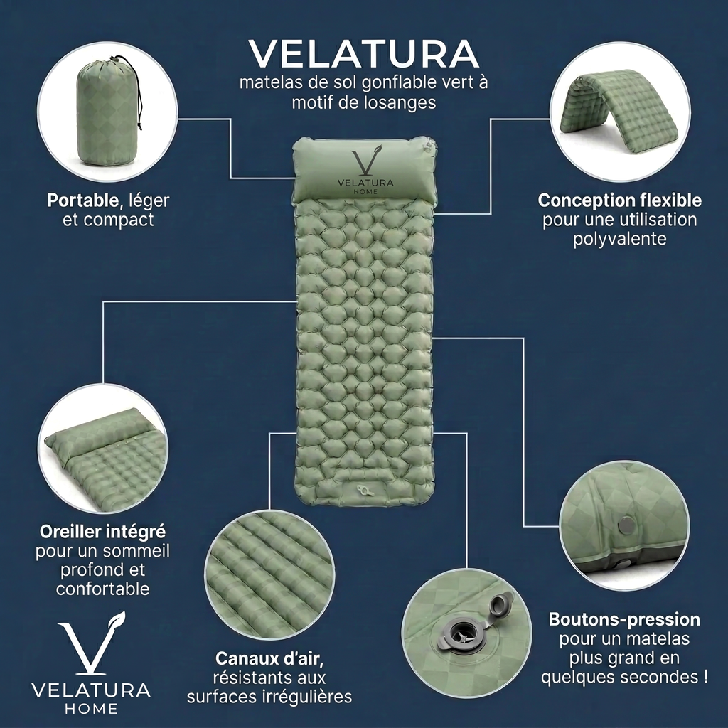 Matelas Gonflable Ultraléger et Compact