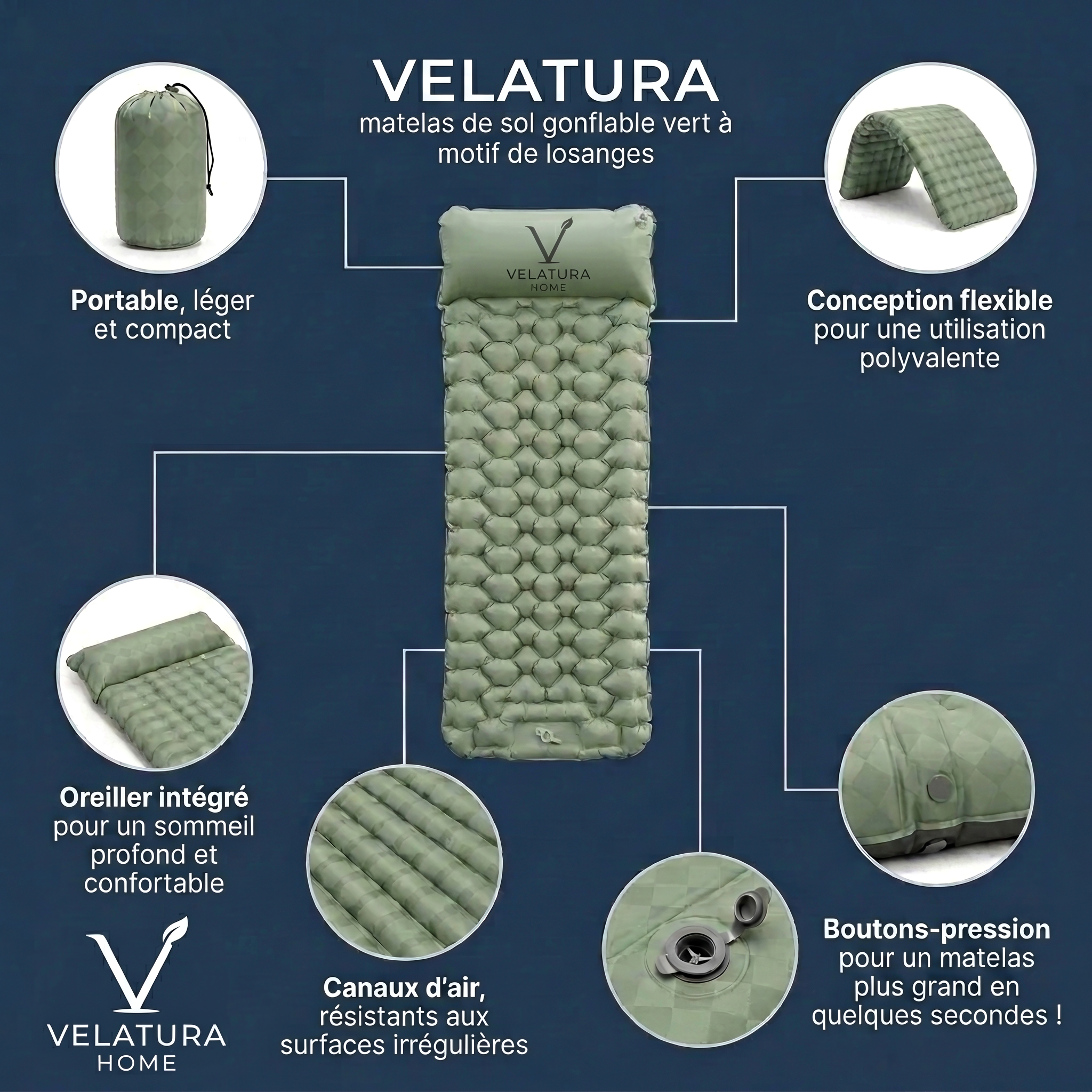 Matelas Gonflable Ultraléger et Compact
