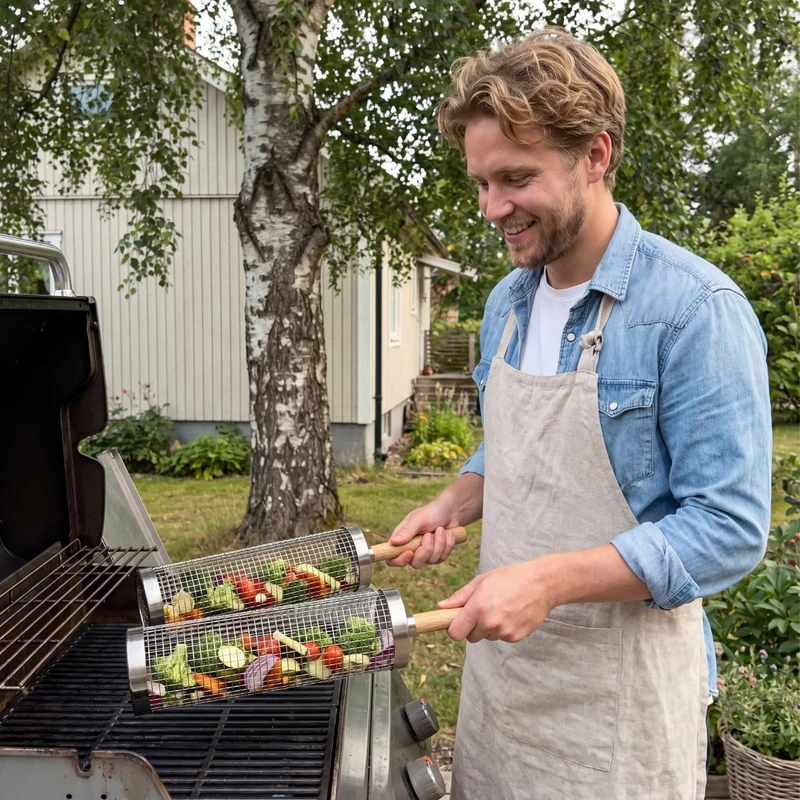 MasterGrill à manche rotatif